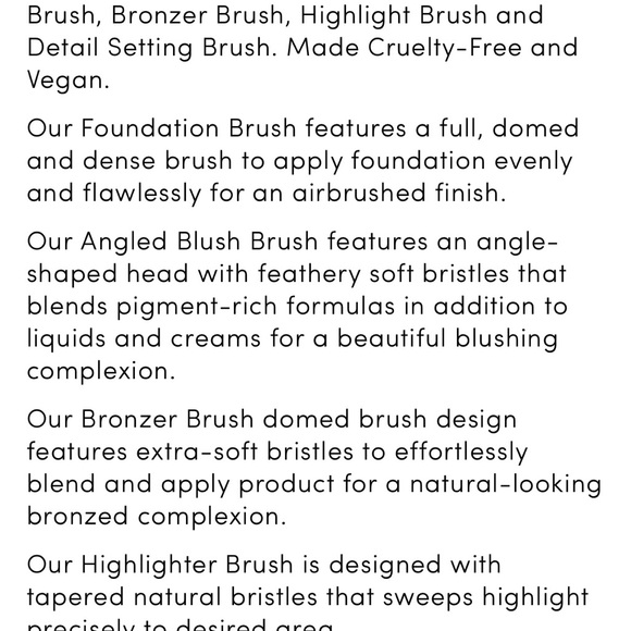 Jazmine Beauty- Complexion Perfection 5pc. Makeup Brush Set - Picture 4 of 5